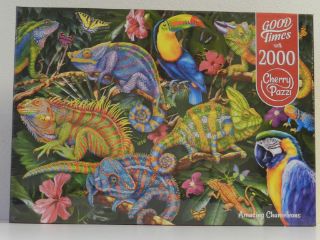 Obrázek z Puzzle CHERRY Úžasní chameleoni 2000 dílků 